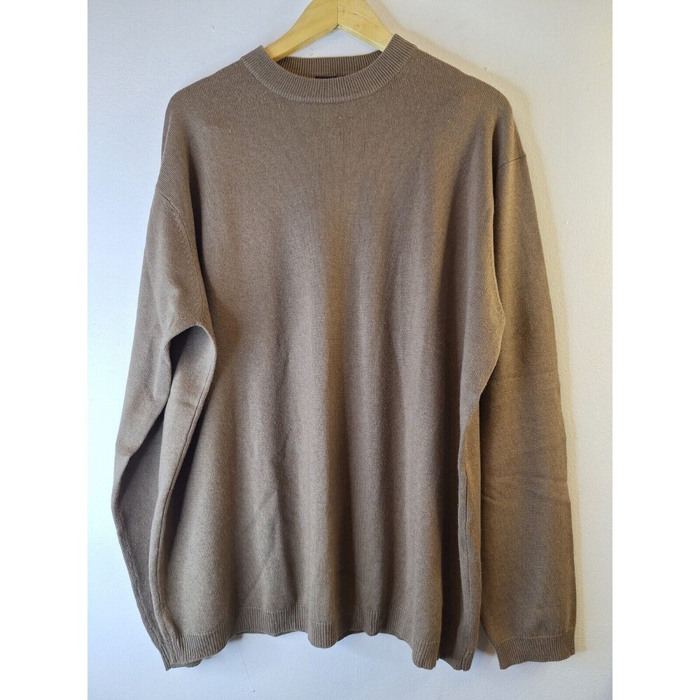 KEVOMAN Silk Cashmere Pullover Sweater Men's XXL Preppy‎ Business Casual Office
